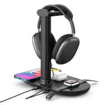 B-15A 4-in-1 헤드셋 홀더 무선 충전기 스마트폰 & 아이워치 & 에어팟용