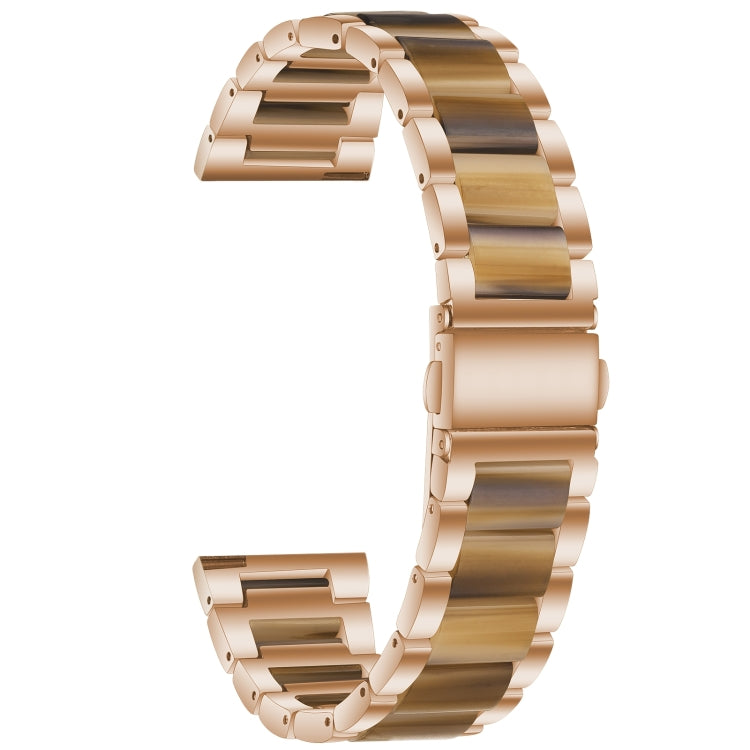 Metal Three Beads + Resin Strap, For Huawei Watch GT 3 46mm / GT Runner, For Huawei Watch GT 3 42mm / Watch GT 2 42mm