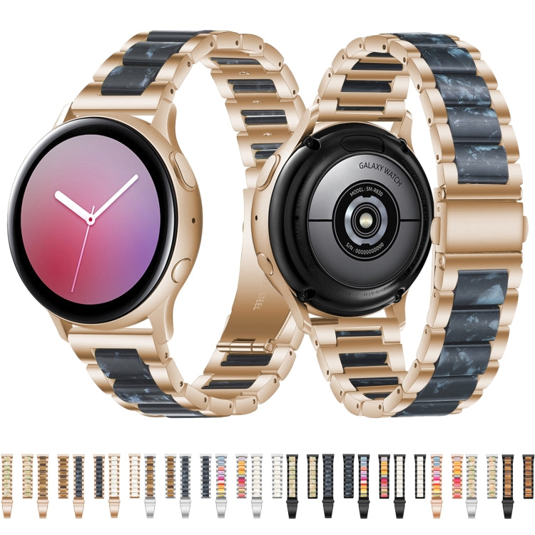 Metal Three Beads + Resin Strap, For Huawei Watch GT 3 46mm / GT Runner, For Huawei Watch GT 3 42mm / Watch GT 2 42mm