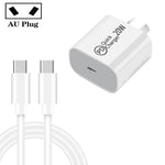AU-20W PD USB-C / Type-C 여행용 충전기 및 Type-C to Type-C 데이터 케이블, AU 플러그, AU 플러그 + 1m PD 케이블, AU 플러그 + 2m PD 케이블