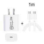 AU-20W PD USB-C / Type-C 여행용 충전기 및 Type-C to Type-C 데이터 케이블, AU 플러그, AU 플러그 + 1m PD 케이블, AU 플러그 + 2m PD 케이블