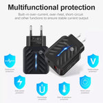 PD03 20W 타입-C + QC3.0 USB 충전기 표시등 포함, EU 플러그, EU 플러그 + USB to 타입-C 케이블