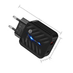 PD03 20W 타입-C + QC3.0 USB 충전기 표시등 포함, EU 플러그, EU 플러그 + USB to 타입-C 케이블