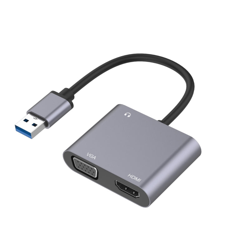 3-in-1 USB to HDMI / VGA / 오디오 허브 어댑터