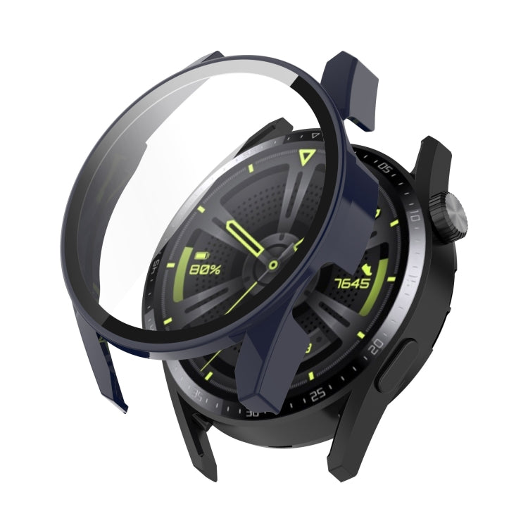 Shockproof PC Case with Tempered Glass Film, For Huawe Watch GT 3 46mm, For Huawe Watch GT 3 42mm