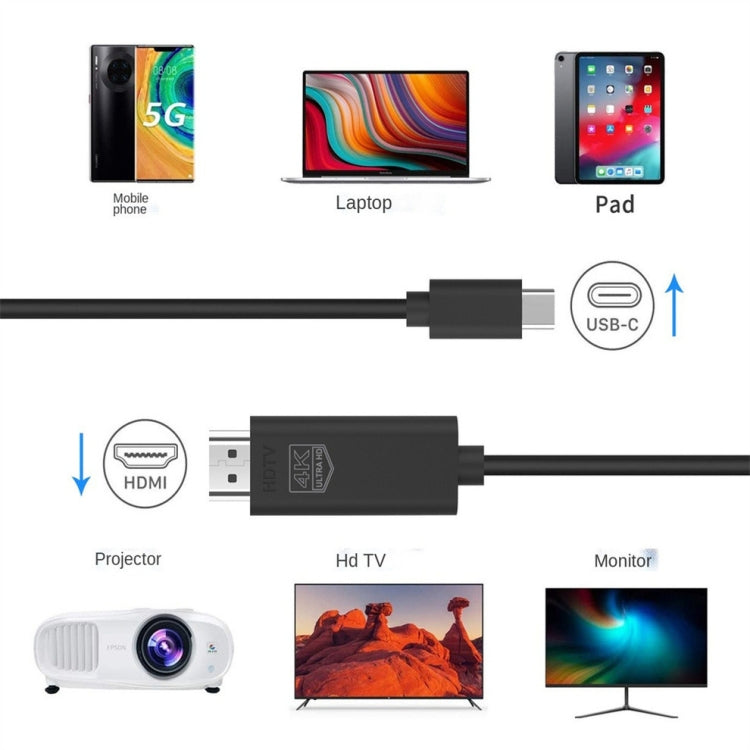 OT-UC503 4K USB 타입 C 수컷 to HDMI 수컷 스크린 케이블
