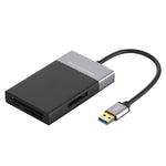 6-in-1 USB 3.0 to USB3.0 x 2+CF 카드+TF 카드+SD 카드+XQD 카드 허브 어댑터