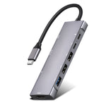 9-in-1 USB 타입-C to HDMI+USB3.0x3+타입-C+PD+SD/TF+오디오 허브 어댑터, HDMI+USB3.0x3+타입-C+PD+SD/TF+오디오 to 타입-C