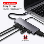 9-in-1 USB 타입-C to HDMI+USB3.0x3+타입-C+PD+SD/TF+오디오 허브 어댑터, HDMI+USB3.0x3+타입-C+PD+SD/TF+오디오 to 타입-C