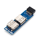 9핀 PC 마더보드에서 2 x USB 2.0 암 변환기, 동글용 무선 마우스 수신기