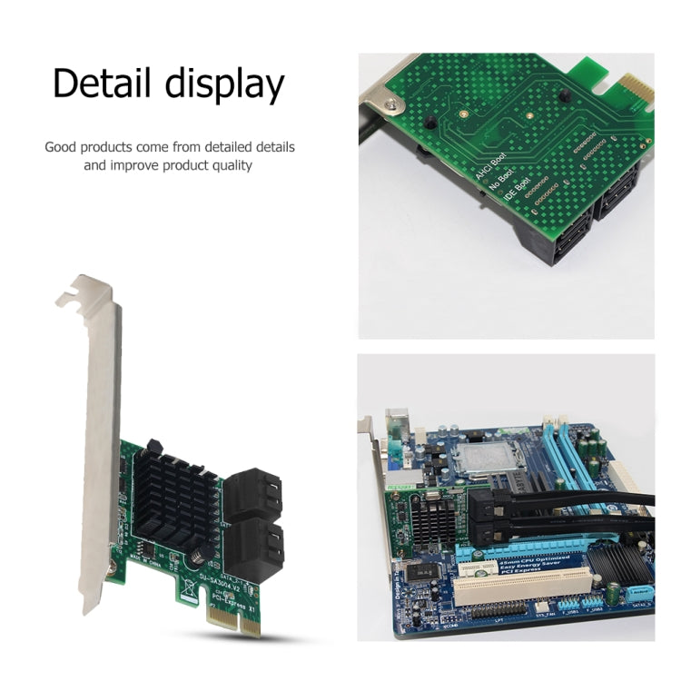 PCI 익스프레스 4포트 PCI-E X1/X4/X8/X16 변환기 PCIE에서 SATA 확장 어댑터