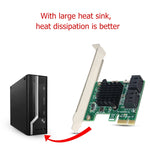 PCI 익스프레스 4포트 PCI-E X1/X4/X8/X16 변환기 PCIE에서 SATA 확장 어댑터