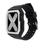 Silicone Strap with Case For Apple Watch Series, 7 41mm / 6&SE&5&4 40mm / 3&2&1 38mm, 7 45mm / 6&SE&5&4 44mm / 3&2&1 42mm