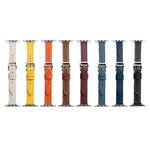 마이크로화이버 가죽 핀 버클 시계줄, 애플 워치 시리즈용, 7 41mm / 6&SE&5&4 40mm / 3&2&1 38mm, 7 45mm / 6&SE&5&4 44mm / 3&2&1 42mm