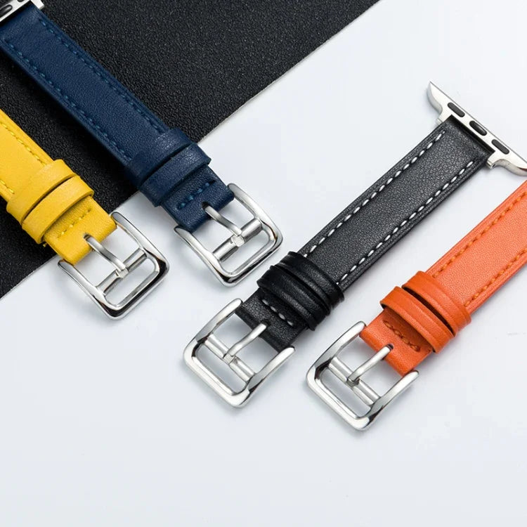 마이크로화이버 가죽 핀 버클 시계줄, 애플 워치 시리즈용, 7 41mm / 6&SE&5&4 40mm / 3&2&1 38mm, 7 45mm / 6&SE&5&4 44mm / 3&2&1 42mm
