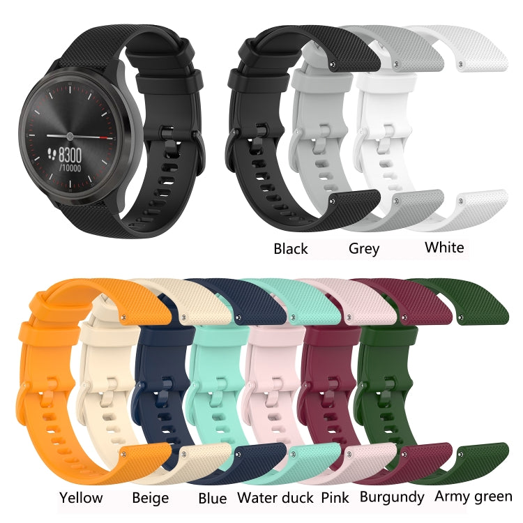 Small Lattice Silicone Sports Strap, For Garmin Vivomove HR Sport, For Garmin Vivoactive 3, For Garmin Vivoactive 3 Music, For Garmin Forerunner 245
