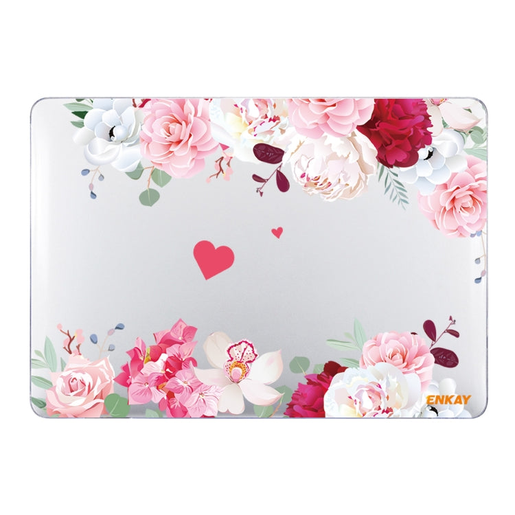 ENKAY 플라워 시리즈 패턴 노트북 보호 크리스탈 케이스, MacBook Air 13.3인치 A1932 / A2179 / A2337용, MacBook Air 13.3인치 A1932 / A2179 / A2337용