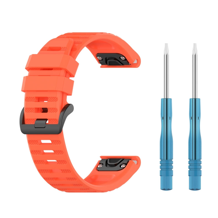 26mm Solid Color Silicone Quick Release Strap, For Garmin Fenix 7X