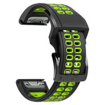 26mm Two-Color Two-Hole Silicone Quick Release Watch Strap, For Garmin Fenix 7X