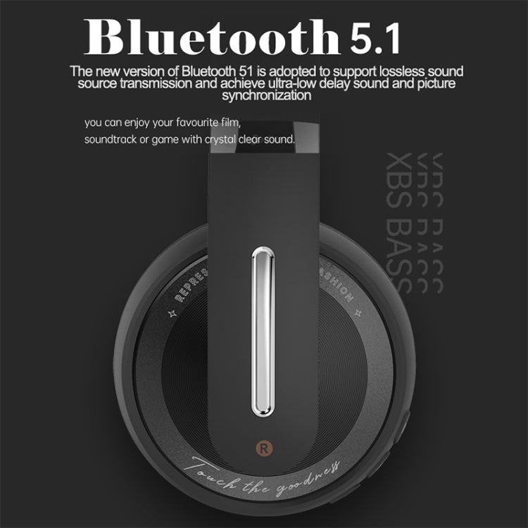 Fingertime P6 블루투스 5.1 무선 스테레오 헤드셋 마이크 포함