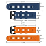 22mm Silicone Sport Pure Color Strap, For Garmin Instinct