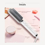 K-SKIN KD380 헤어 스트레이트너 전기 스트레이트 헤어 컬러 빗 브러시 PTC 가열 세라믹 스트레이트 헤어 브러시, UK 플러그, 블랙, UK 플러그, 화이트, EU 플러그, 블랙, EU 플러그, 화이트