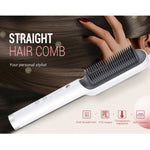 K-SKIN KD380 헤어 스트레이트너 전기 스트레이트 헤어 컬러 빗 브러시 PTC 가열 세라믹 스트레이트 헤어 브러시, UK 플러그, 블랙, UK 플러그, 화이트, EU 플러그, 블랙, EU 플러그, 화이트