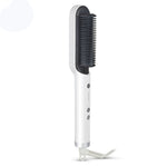 K-SKIN KD380 헤어 스트레이트너 전기 스트레이트 헤어 컬러 빗 브러시 PTC 가열 세라믹 스트레이트 헤어 브러시, UK 플러그, 블랙, UK 플러그, 화이트, EU 플러그, 블랙, EU 플러그, 화이트