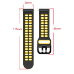 20mm Mixed-color Silicone Strap, For Garmin Vivoactive3 Music, For Garmin Vivomove Sport