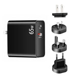 PD-65W USB-C / Type-C + QC3.0 USB 노트북 충전 어댑터, AU 플러그 / US 플러그 / EU 플러그 / UK 플러그, AU 플러그 / US 플러그 / EU 플러그 / UK 플러그