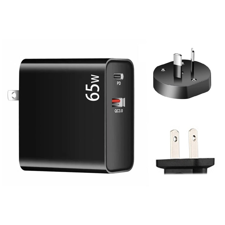 PD-65W USB-C / Type-C + QC3.0 USB 노트북 충전 어댑터, AU 플러그 / US 플러그, AU 플러그 / US 플러그