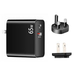 PD-65W USB-C / Type-C + QC3.0 USB 노트북 충전 어댑터, UK 플러그 / US 플러그, UK 플러그 / US 플러그