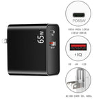 PD-65W USB-C / Type-C + QC3.0 USB 노트북 충전 어댑터, UK 플러그 / US 플러그, UK 플러그 / US 플러그