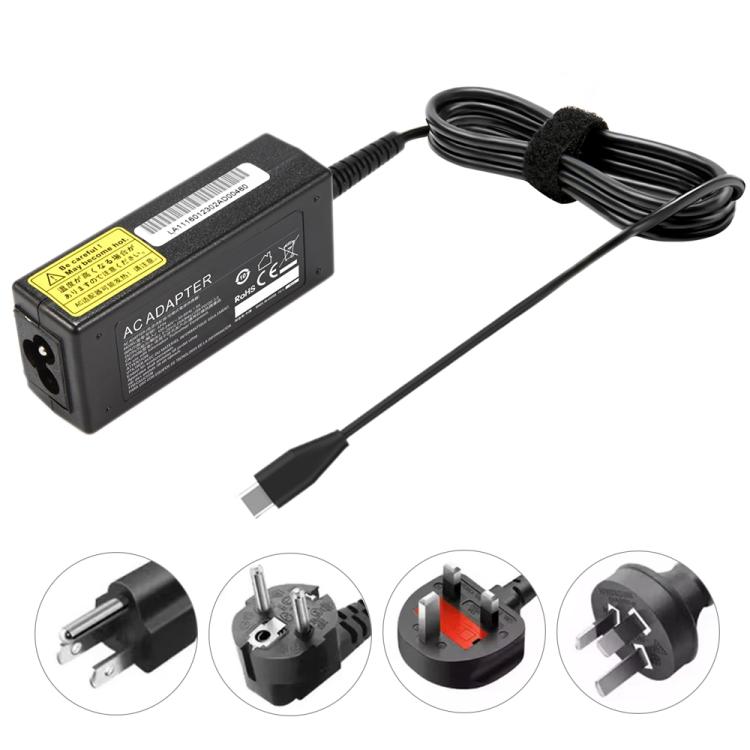 45W 20V 2.25A USB-C / 타입-C 노트북 전원 어댑터 ThinkPad X280 T480s T580용