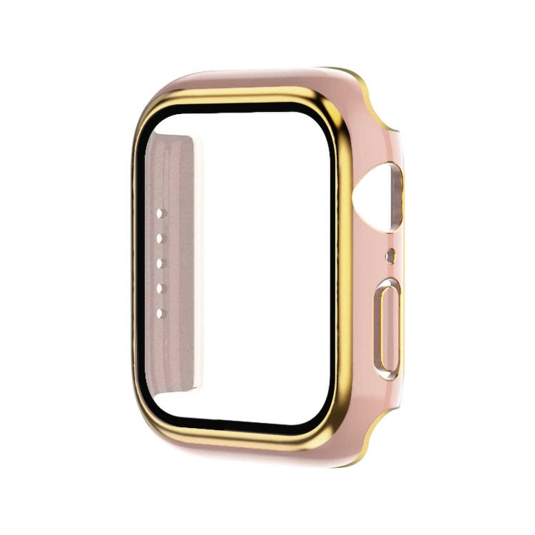 전기 도금 투톤 PC+강화 필름 시계 케이스, 애플 워치 시리즈 3/2/1 42mm용, 애플 워치 시리즈 9 / 8 / 7 41mm용