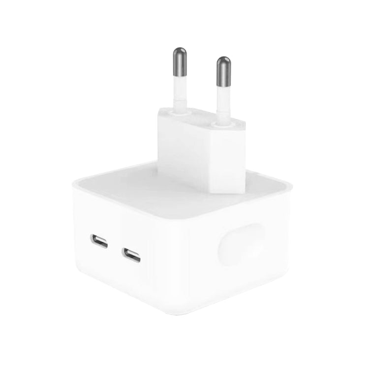 PD 35W 듀얼 USB-C / 타입-C 포트 충전기 iPhone / iPad 시리즈용, EU 플러그, EU 플러그