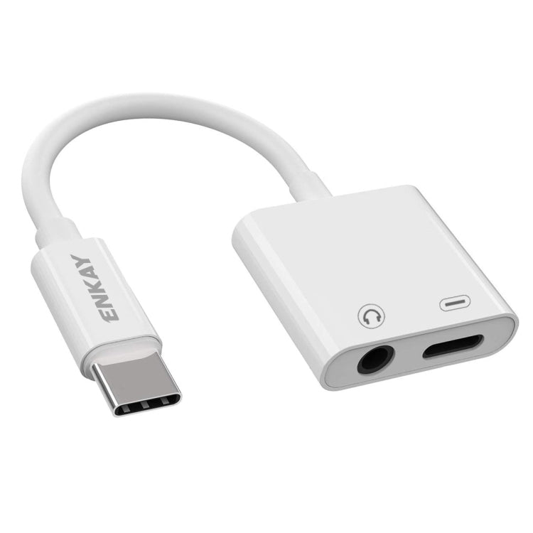 ENKAY ENK-AT106 USB-C / 타입-C to 3.5mm 오디오 + 타입-C 헤드폰 & 충전 어댑터 데이터 케이블