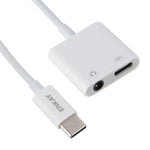 ENKAY ENK-AT106 USB-C / 타입-C to 3.5mm 오디오 + 타입-C 헤드폰 & 충전 어댑터 데이터 케이블
