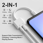 ENKAY ENK-AT106 USB-C / 타입-C to 3.5mm 오디오 + 타입-C 헤드폰 & 충전 어댑터 데이터 케이블