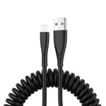 1.5m 스프링 텔레스코픽 휴대폰 고속 충전 데이터 케이블, USB to 8핀, USB to Type-C, USB to Micro USB