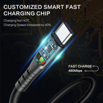 1.5m 스프링 텔레스코픽 휴대폰 고속 충전 데이터 케이블, USB to 8핀, USB to Type-C, USB to Micro USB