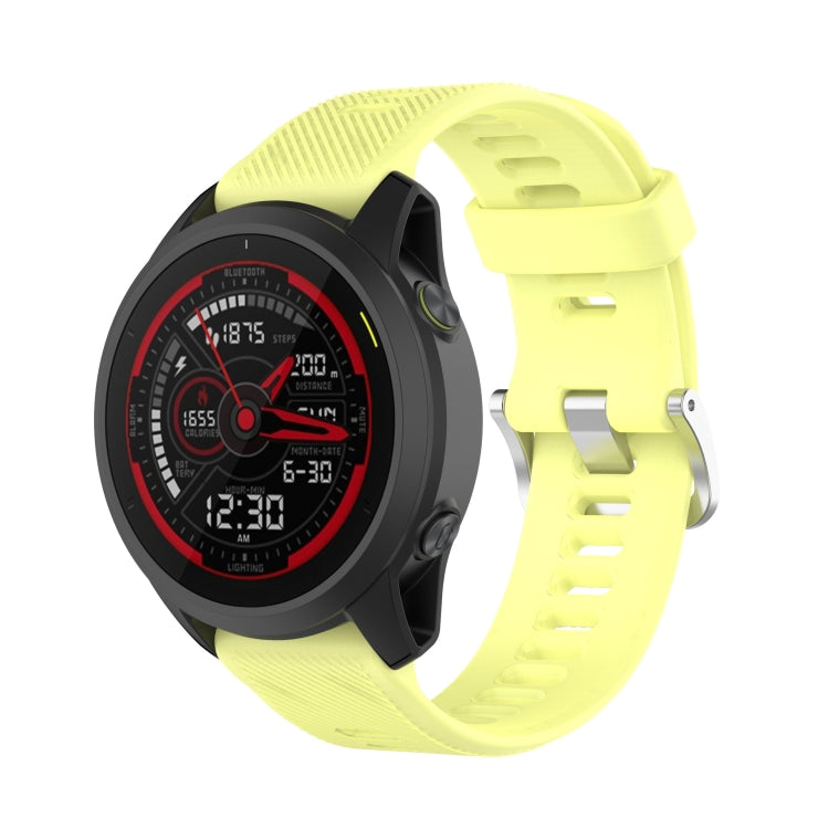 22mm Twill Solid Color Silicone Watch Band, For Garmin Forerunner 745