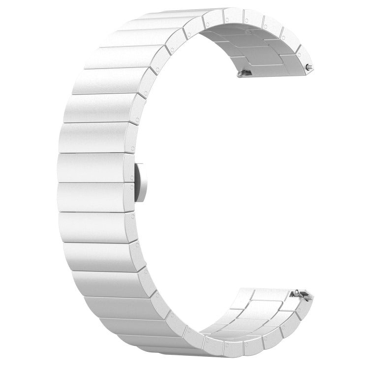 22mm One Bead Butterfly Buckle Metal Steel Watch Band, For Huawei Watch GT 3 Pro 46mm