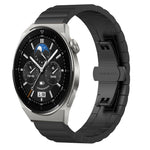 22mm One Bead Butterfly Buckle Metal Steel Watch Band, For Huawei Watch GT 3 Pro 46mm