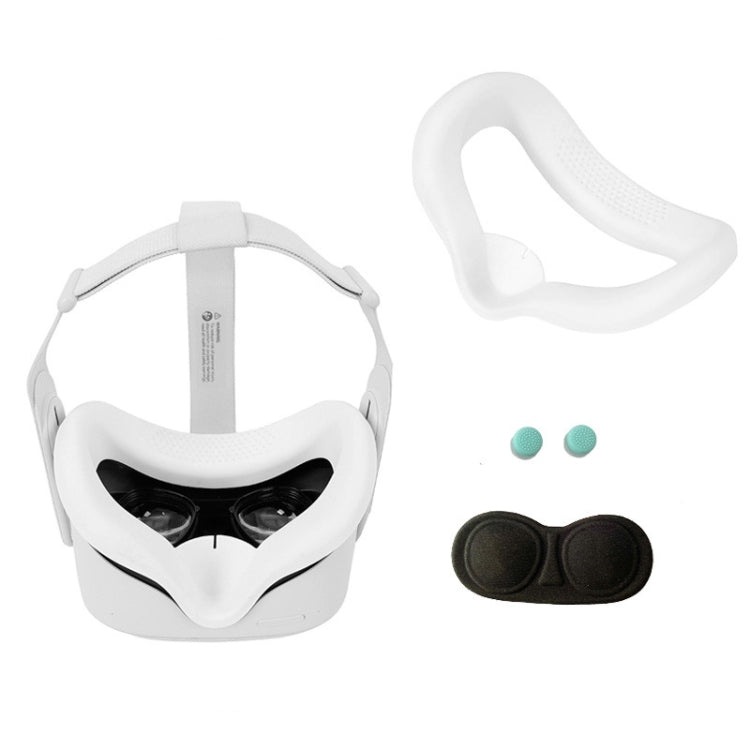 JD-391215 Oculus Quest2 세대 VR 아이 마스크 실리콘 커버 + 렌즈 커버 세트용