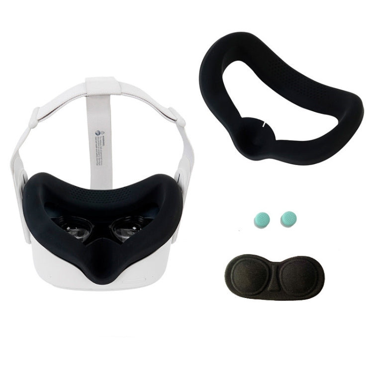 JD-391215 Oculus Quest2 세대 VR 아이 마스크 실리콘 커버 + 렌즈 커버 세트용