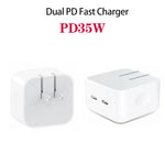 PD 35W 듀얼 USB-C / 타입-C 포트 충전기 iPhone / iPad 시리즈용, US 플러그, US 플러그