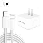 PD 35W 듀얼 USB-C / 타입-C 포트 충전기 타입-C to 8핀 데이터 케이블 포함, US 플러그, US 플러그 + 1m 8핀 케이블, US 플러그 + 1.5m 8핀 케이블, US 플러그 + 2m 8핀 케이블