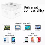 PD 35W 듀얼 USB-C / 타입-C 포트 충전기 타입-C to 8핀 데이터 케이블 포함, UK 플러그, UK 플러그 + 1m 8핀 케이블, UK 플러그 + 1.5m 8핀 케이블, UK 플러그 + 2m 8핀 케이블