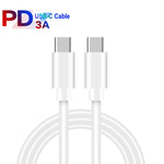 PD 35W Dual USB-C / Type-C Ports Charger with Type-C to Type-C Data Cable, US Plug, US Plug + 1m Dual Type-C Cable, US Plug + 2m Dual Type-C Cable